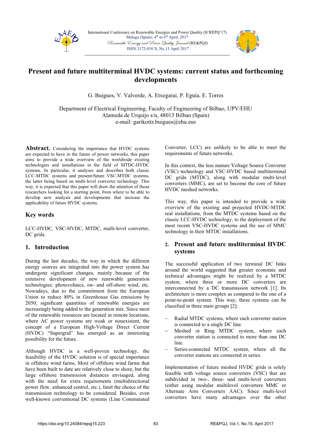 Present and Future Multiterminal HVDC Systems: Current Status and Forthcoming Developments