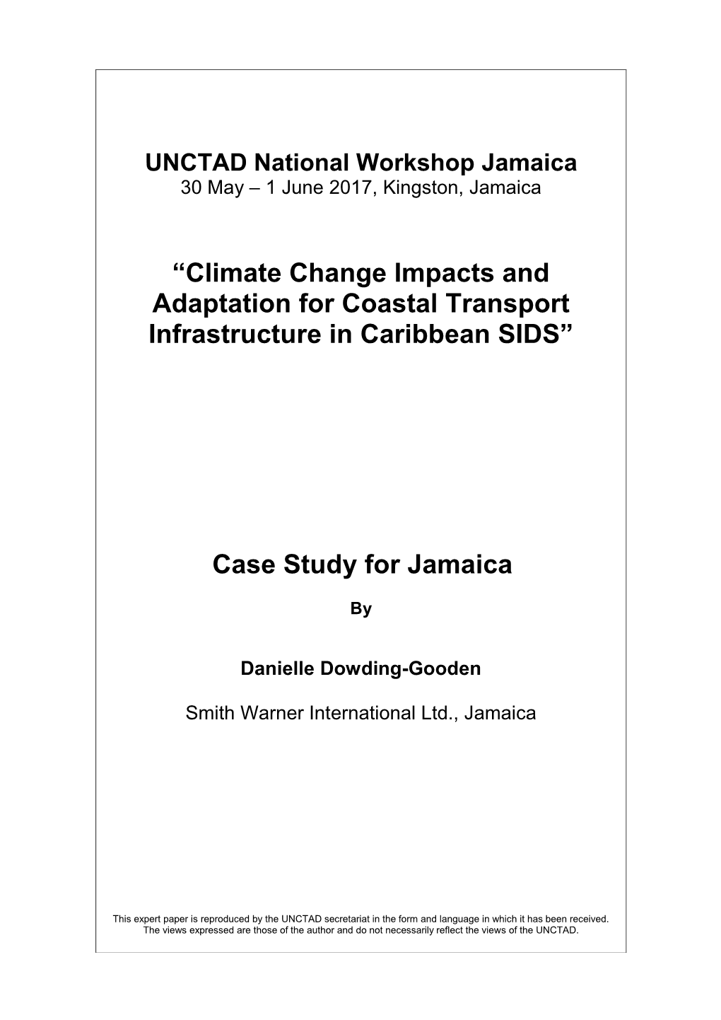 Case Study for Jamaica
