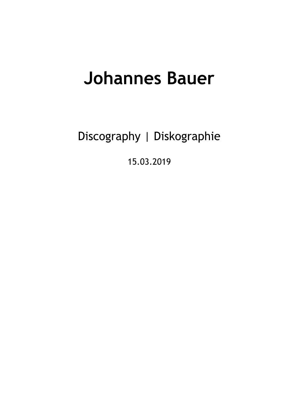 Johannes Bauer