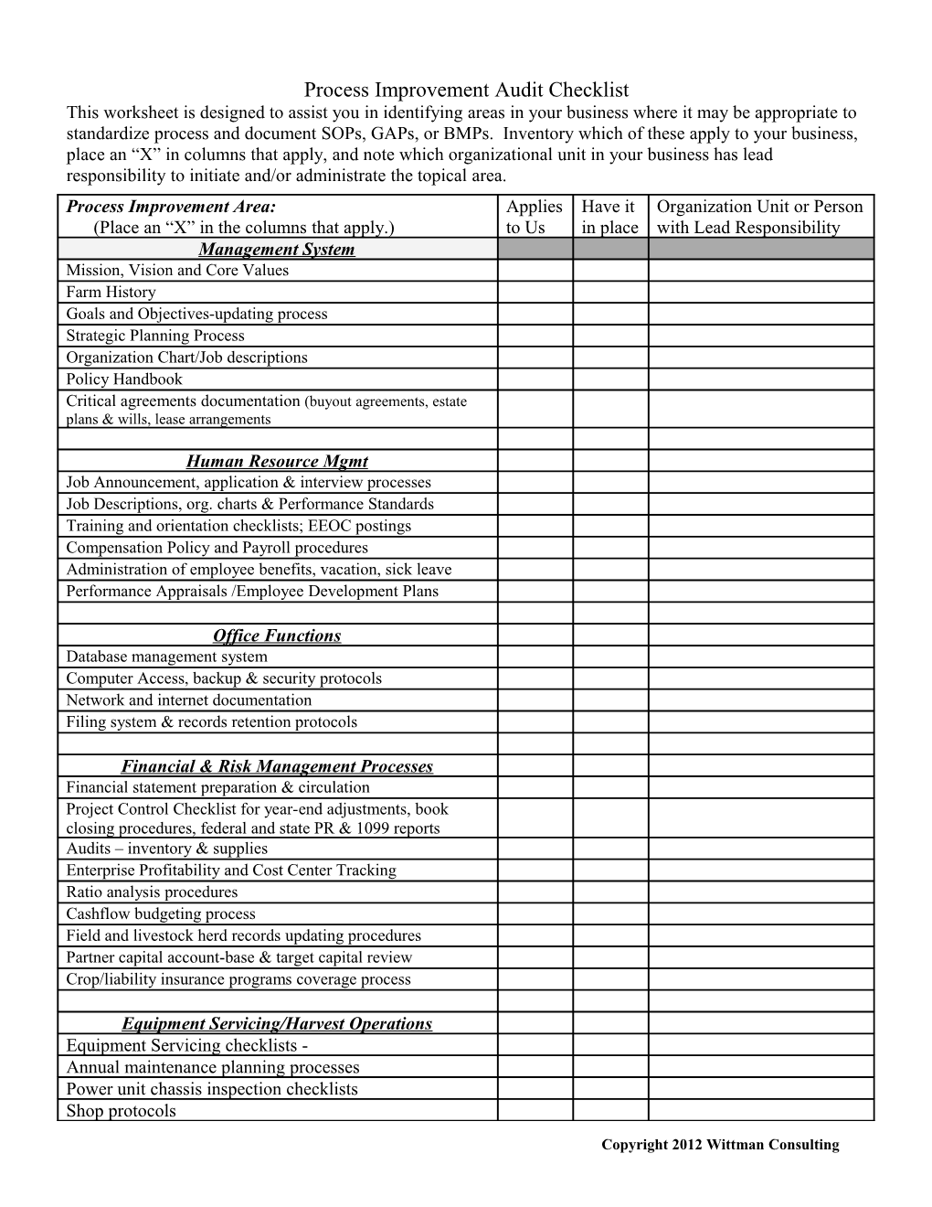 Farm Management Proficiency Test