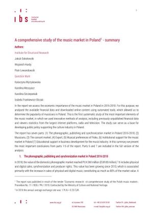 A Comprehensive Study of the Music Market in Poland1 - Summary