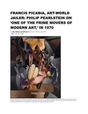 Francis Picabia, Art-World Jailer: Philip Pearlstein on 'One of the Prime