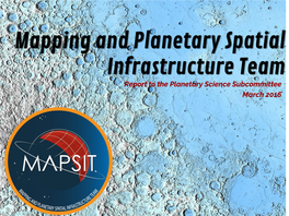 Mapping and Planetary Spatial Infrastructure Team