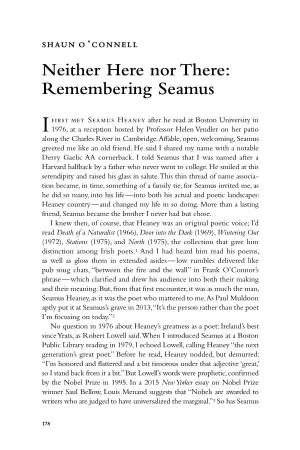 Remembering Seamus