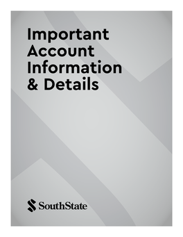Account Information Booklet