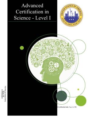 Advanced Certification in Science - Level I