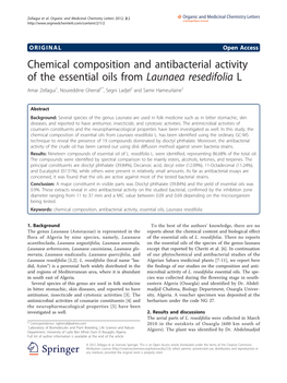 Chemical Composition and Antibacterial Activity of the Essential