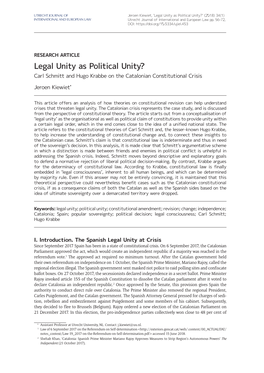 Legal Unity As Political Unity?’ (2018) 34(1) INTERNATIONAL and EUROPEAN LAW Utrecht Journal of International and European Law Pp