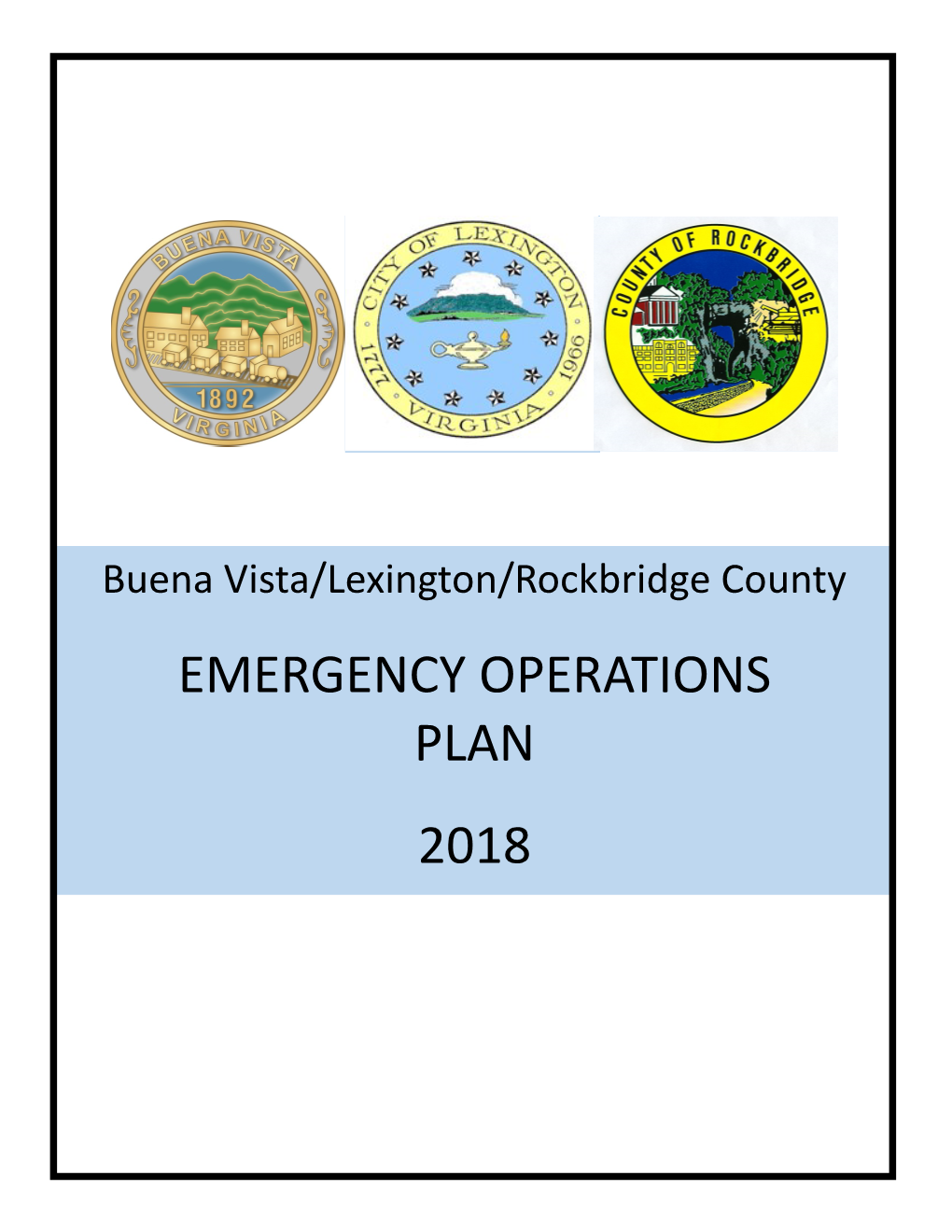 Emergency Operations Plan 2018