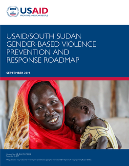 Annex 2 USAID South Sudan Gender Based Violence Prevention And