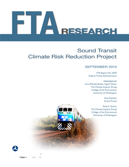 Sound Transit Climate Risk Reduction Project, F T a Report Number 0075