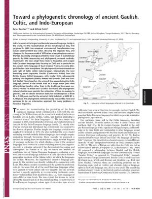Toward a Phylogenetic Chronology of Ancient Gaulish, Celtic, and Indo-European