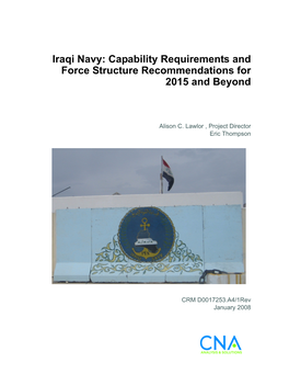 Iraqi Navy: Capability Requirements and Force Structure Recommendations for 2015 and Beyond