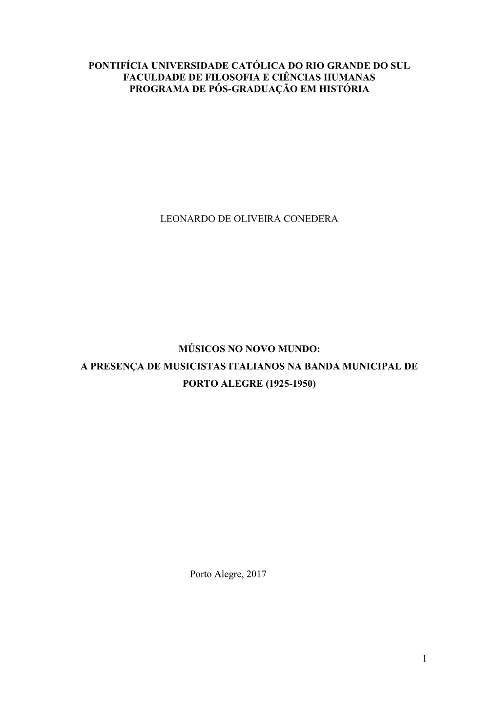 1 Pontifícia Universidade Católica Do Rio Grande Do