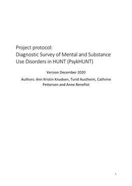 Diagnostic Survey of Mental and Substance Use Disorders in HUNT (Psykhunt)