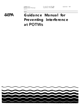Guidance Manual for Preventing Interference at POTW's