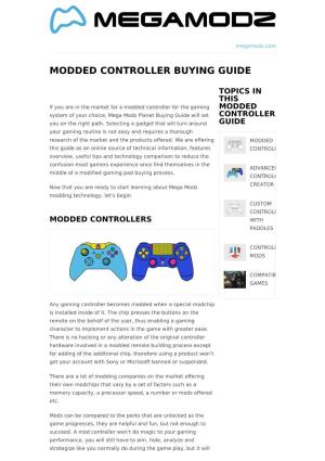 Modded Controller Buying Guide