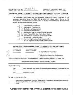 Council File No. /V -· 0U 77 Council District No