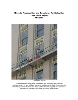 Historic Preservation and Downtown Revitalization Task Force Report May 2002