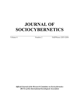 Journal of Sociocybernetics 4, 2
