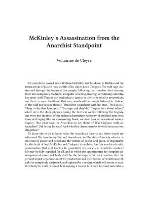 Mckinley's Assassination from the Anarchist Standpoint
