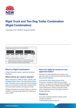 Road Train Rigid Truck 2 Dog Trailer Fact Sheet