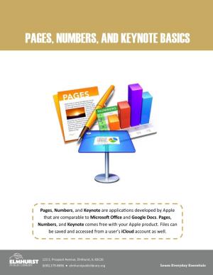 Pages, Numbers, and Keynote Basics