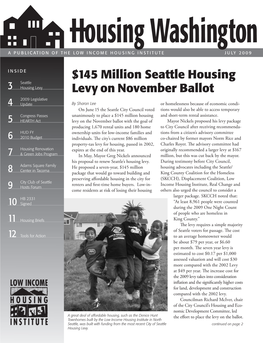 145 Million Seattle Housing Levy on November Ballot