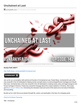 Unchained at Last