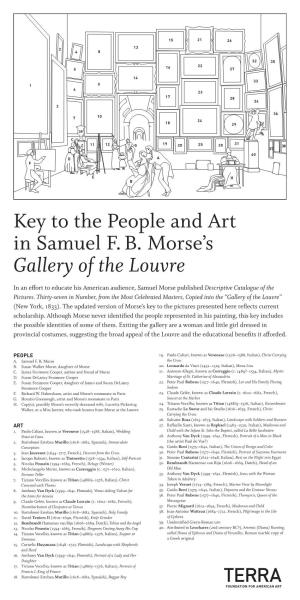 Key to the People and Art in Samuel F. B. Morse's Gallery of the Louvre
