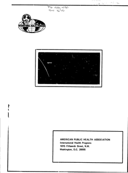 International Health Programs 1015 Fifteenth Street, N.W. Washington, D.C