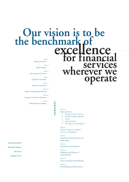The Benchmark of Our Vision Is to Be