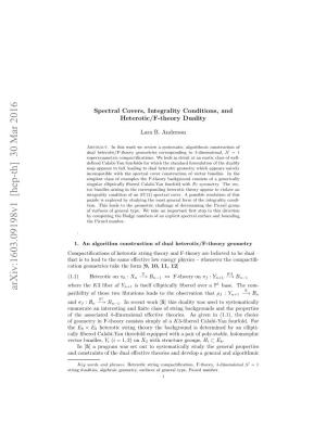 Spectral Covers, Integrality Conditions, and Heterotic/F-Theory Duality3