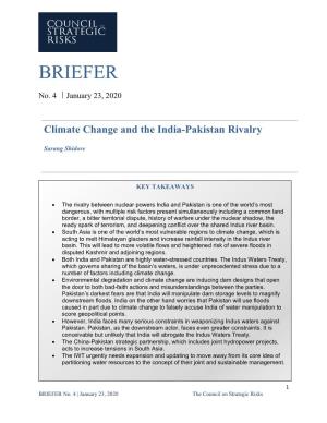 Climate Change and the India-Pakistan Rivalry