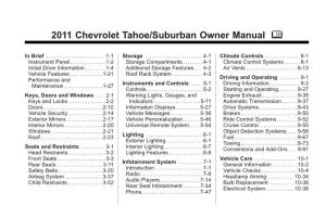 2011 Chevrolet Tahoe/Suburban Owner Manual M