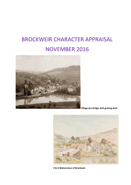 Brockweir Character Appraisal November 2016