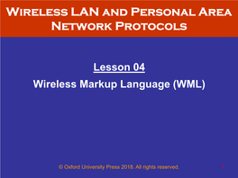 Wireless Markup Language (WML)