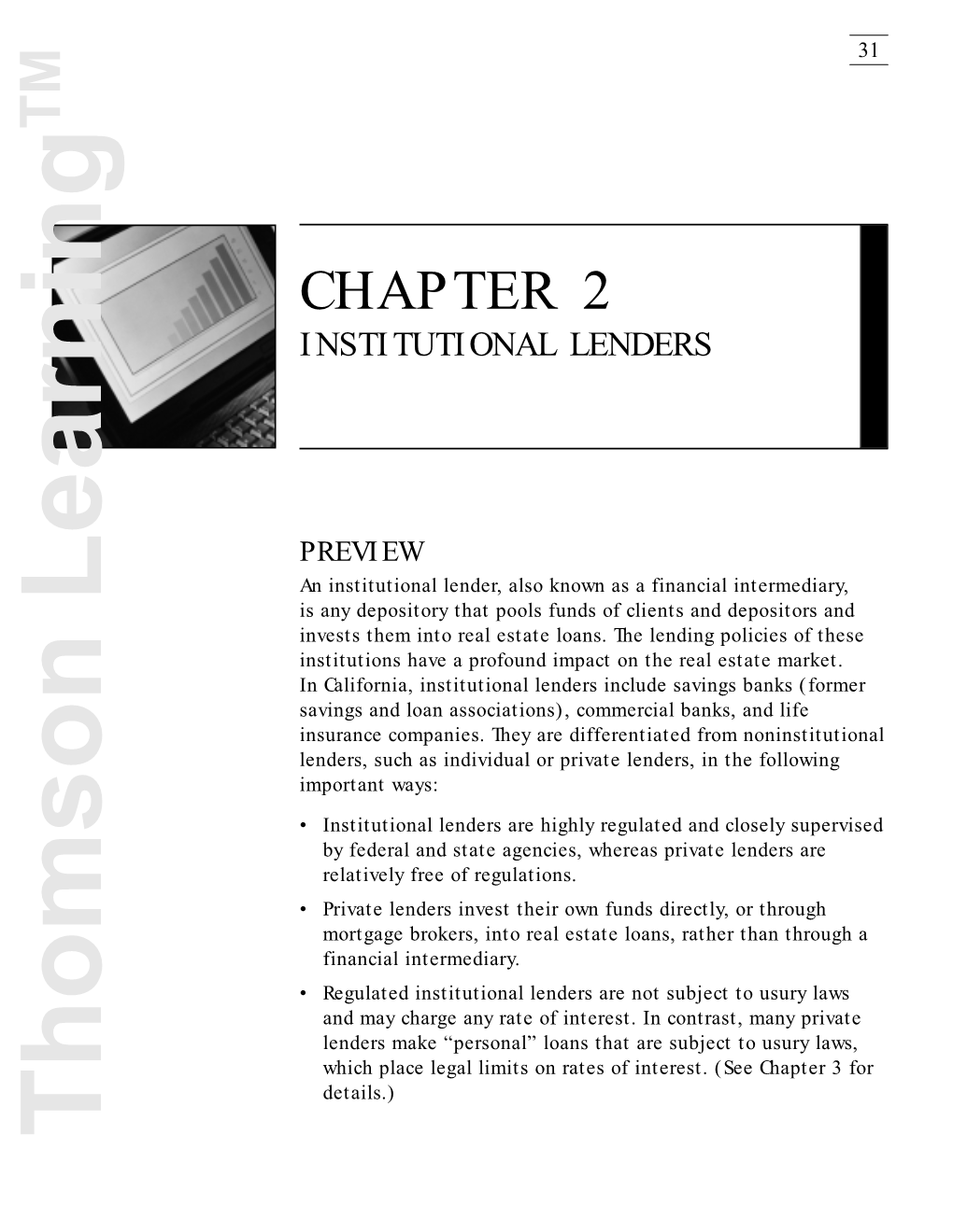 Chapter 2 Institutional Lenders