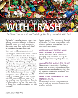 WITH TRASH by Edward Humes, Author of Garbology: Our Dirty Love Affair with Trash