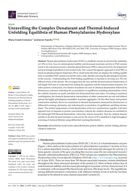 Unravelling the Complex Denaturant and Thermal-Induced Unfolding Equilibria of Human Phenylalanine Hydroxylase