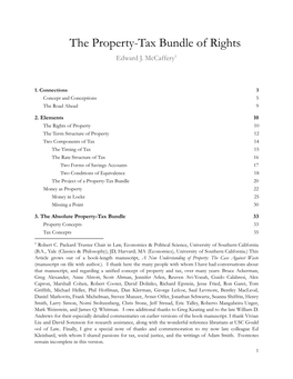 The Property-Tax Bundle of Rights Edward J