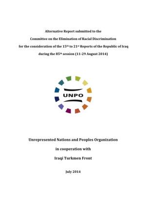 Unrepresented Nations and Peoples Organization in Cooperation With