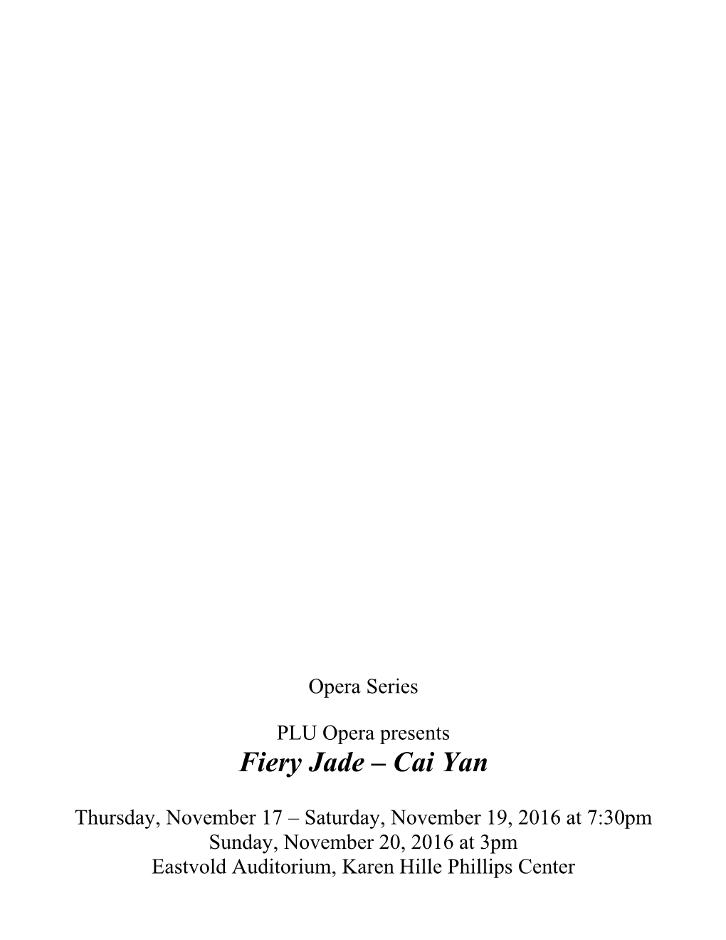 Fiery Jade – Cai Yan