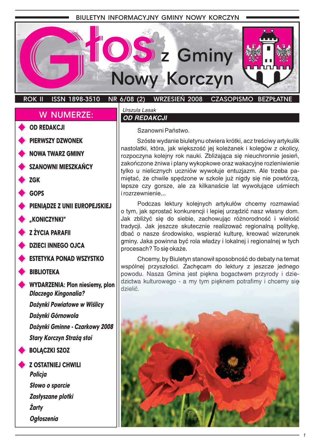 Głos Z Gminy Nowy Korczyn Nr 6/08