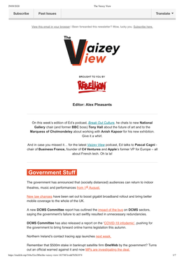 The Vaizey View, 22 July