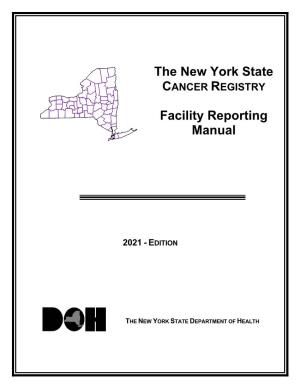 NYS Cancer Registry Facility Reporting Manual
