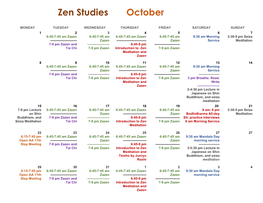 Zen Studies October