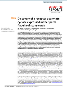 Discovery of a Receptor Guanylate Cyclase Expressed in the Sperm
