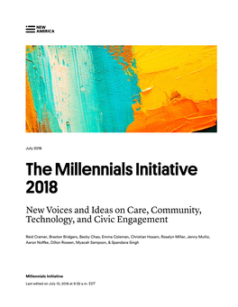 The Millennials Initiative 2018