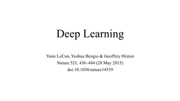 Deep Learning